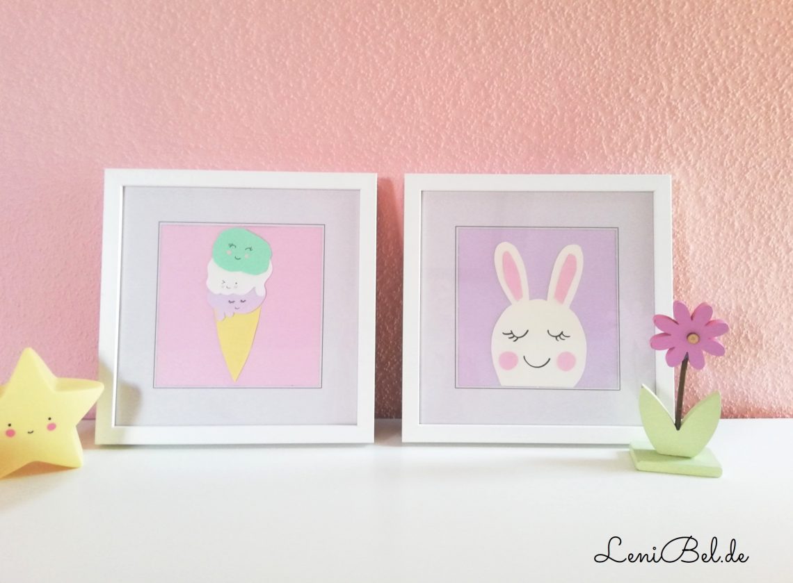 Wandbilder fürs Kinderzimmer - Free Printable und Bastelanleitung
