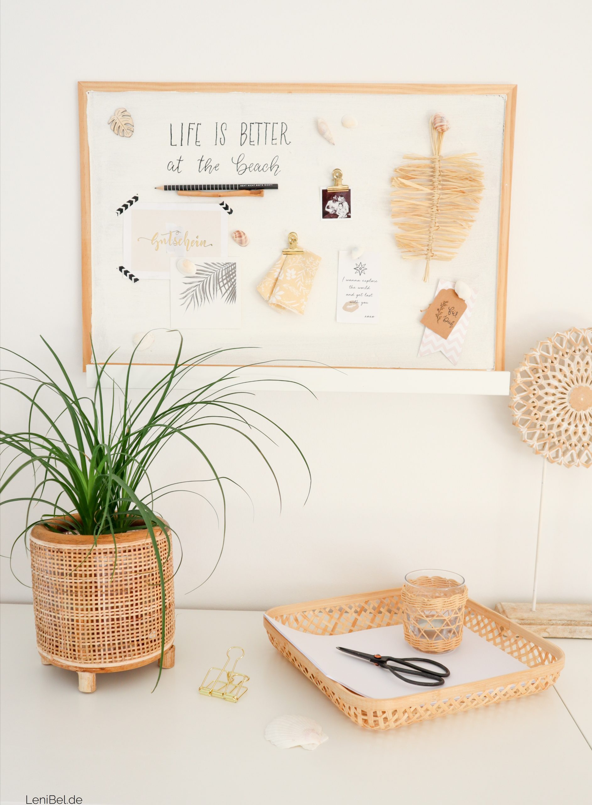 DIY Memo Board im Boho Beachhouse Look LeniBel